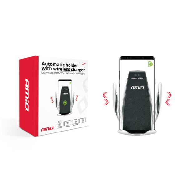 Suport auto inteligent pentru telefon cu incarcare wireless PHW-01 - imagine 2