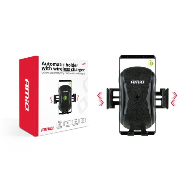Suport auto inteligent pentru telefon cu incarcare wireless PHW-02 - imagine 2