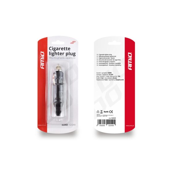 Mufa bricheta EURO 12 / 24V cu LED - imagine 2