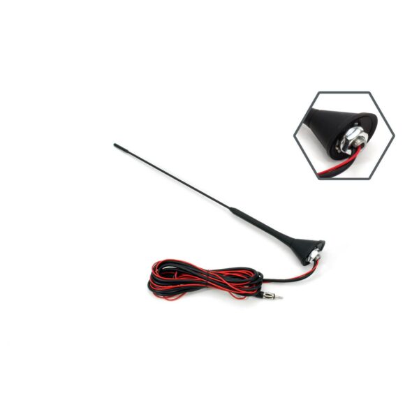 Antena radio auto universala 40cm cu amplificator ANT08 - imagine 2