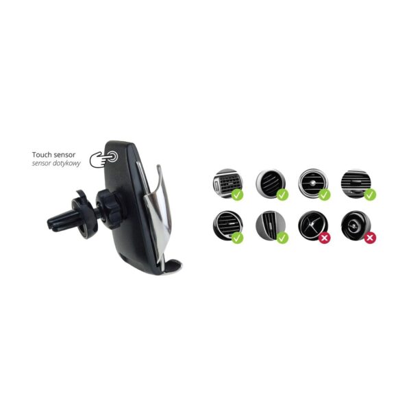 Suport auto inteligent pentru telefon cu incarcare wireless PHW-01 - imagine 3