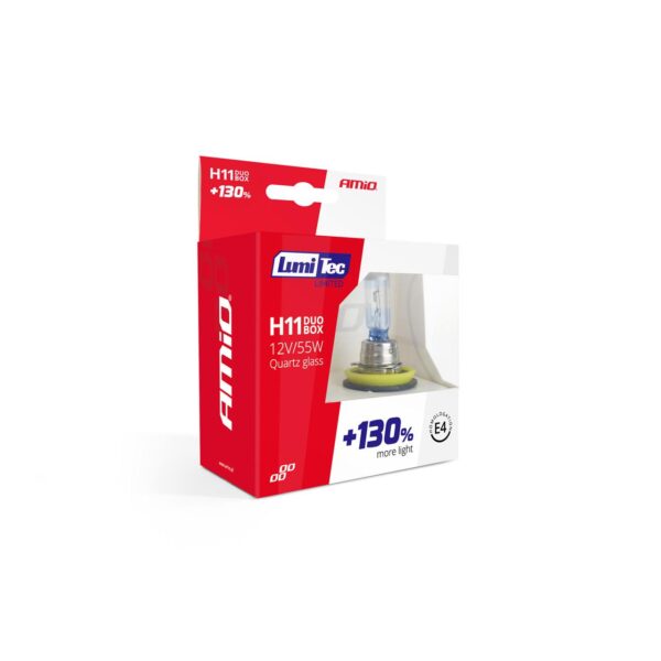 Set becuri cu halogen H11 12V 55W LumiTec LIMITED + 130% DUO BOX - imagine 2