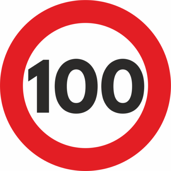 Autocolant Sticker "Limita Viteza" Reflectorizant - 100km/h