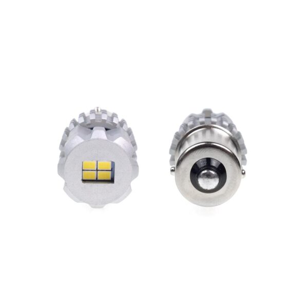 Set becuri auto cu LED CANBUS compatibil P21 R5W/R10W 22 SMD Alb 12V/24V, destinat competitiilor auto sau off-road - imagine 3