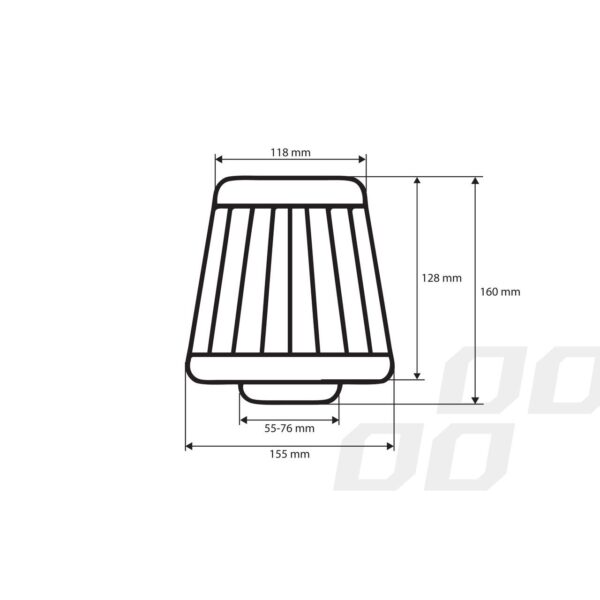 Filtru de aer conic albastru cu 3 adaptoare - imagine 2