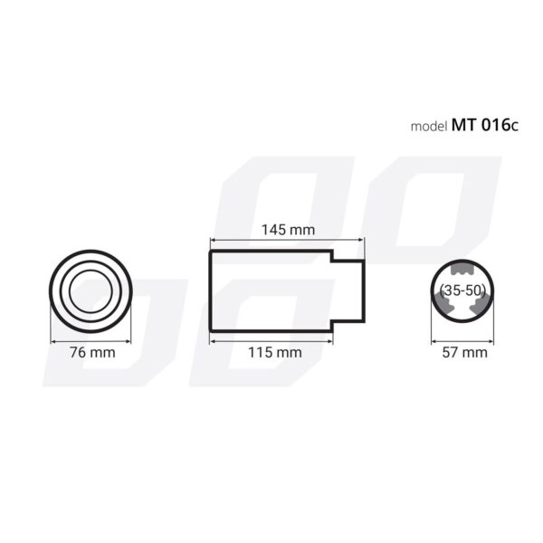 Ornament toba esapament din otel inoxidabil MT 016C - imagine 5