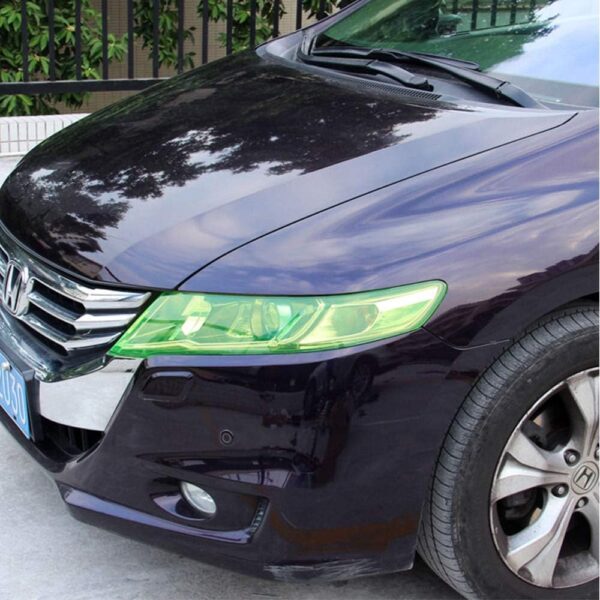 Folie protectie faruri / stopuri auto - Verde (pret/m liniar) - 054 - imagine 2