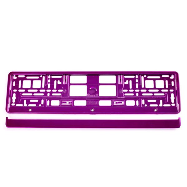 Suport numar inmatriculare din plastic, calitate Premium, culoare ROZ - imagine 2