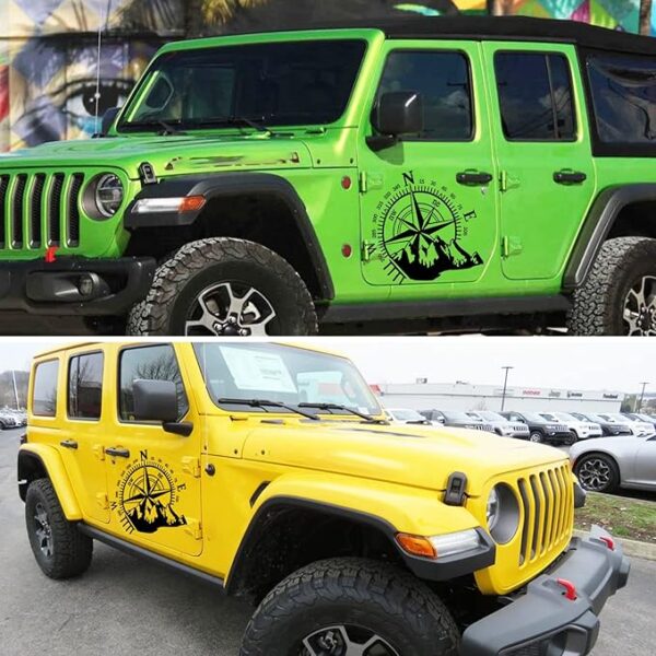 Sticker autoadeziv pentru vehicule Off Road, model "Kompass", dimensiune 44 x 55 cm, culoare Neagra - imagine 3