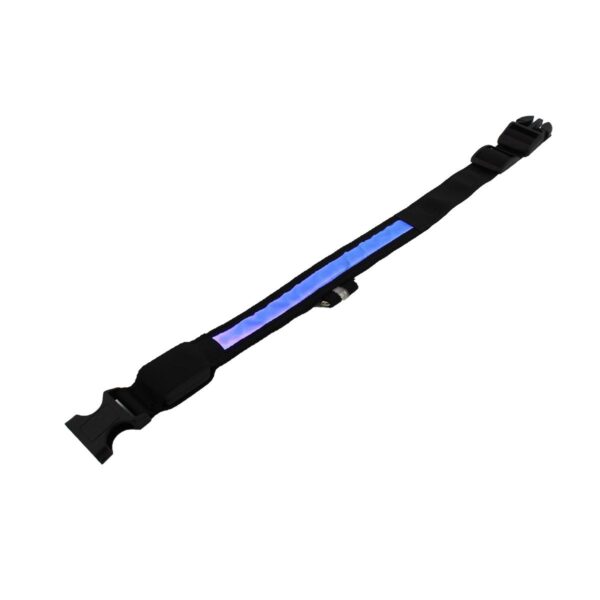 Zgarda iluminata cu LED pentru caine sau pisica, culoare Albastra, AVX-AG232A - imagine 3