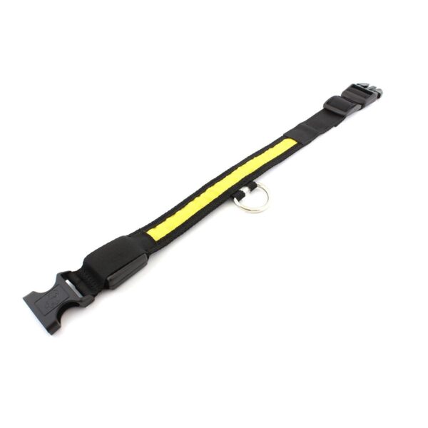 Zgarda iluminata cu LED pentru caine sau pisica, culoare Galben, AVX-AG232B - imagine 3