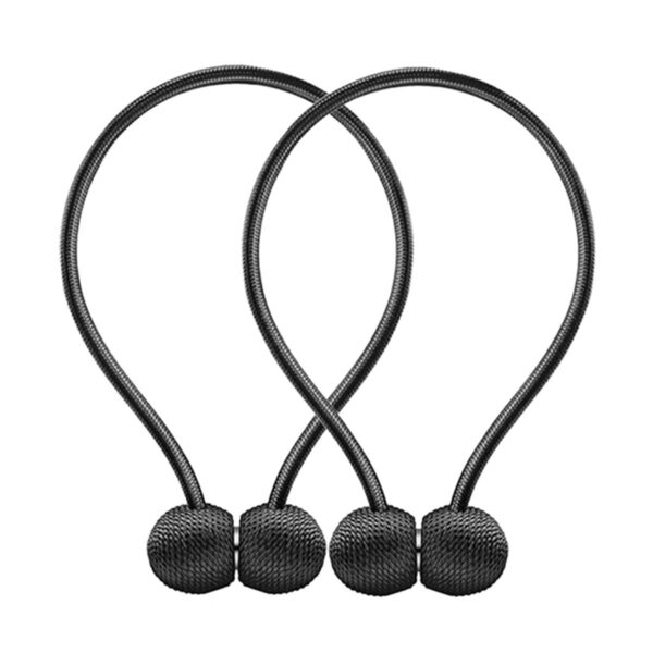 Bratara magnetica de prindere perdele/draperii, model BLACK BALLS - imagine 2