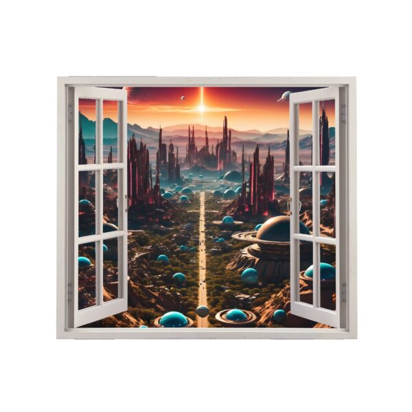 Folie imprimata color pentru decor perete locuinta, dimensiune 125 x 110cm, model: VIEW TO HAVEN 02 - imagine 2