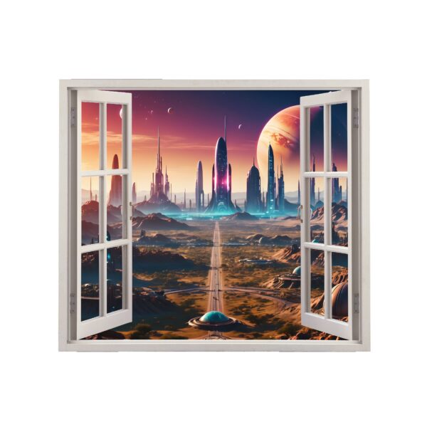 Folie imprimata color pentru decor perete locuinta, dimensiune 125 x 110cm, model: VIEW TO HAVEN 03 - imagine 2