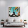 Folie imprimata color pentru decor perete locuinta, dimensiune 125 x 110cm, model: VIEW TO HAVEN 25
