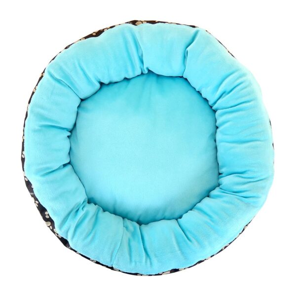 Culcus moale pentru caine/pisica, culoare turcoaz, baza antiderapanta, 50cm - imagine 3
