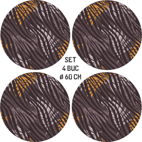 Set 4 Folii Imprimate Outdoor cu EcoSolvent, autoadezive, pentru decorarea jantelor auto, dimetru 60 cm, model FJT-03 - imagine 2