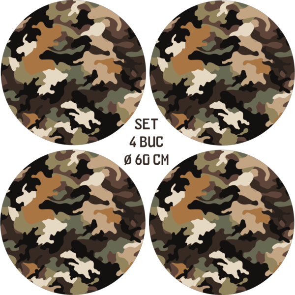 Set 4 Folii Imprimate Outdoor cu EcoSolvent, autoadezive, pentru decorarea jantelor auto, dimetru 60 cm, model FJT-10 - imagine 4