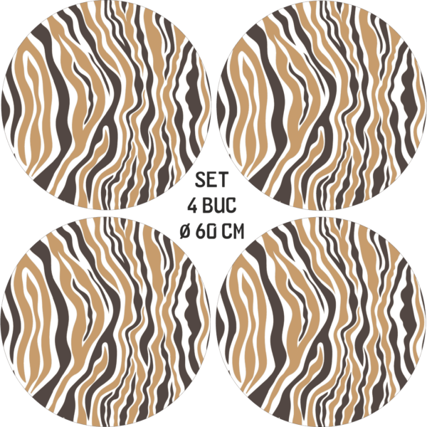 Set 4 Folii Imprimate Outdoor cu EcoSolvent, autoadezive, pentru decorarea jantelor auto, dimetru 60 cm, model FJT-14 - imagine 4