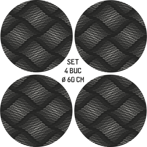 Set 4 Folii Imprimate Outdoor cu EcoSolvent, autoadezive, pentru decorarea jantelor auto, dimetru 60 cm, model FJT-23 - imagine 4