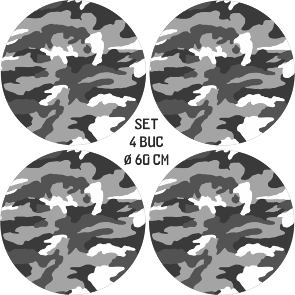 Set 4 Folii Imprimate Outdoor cu EcoSolvent, autoadezive, pentru decorarea jantelor auto, dimetru 60 cm, model FJT-24 - imagine 4