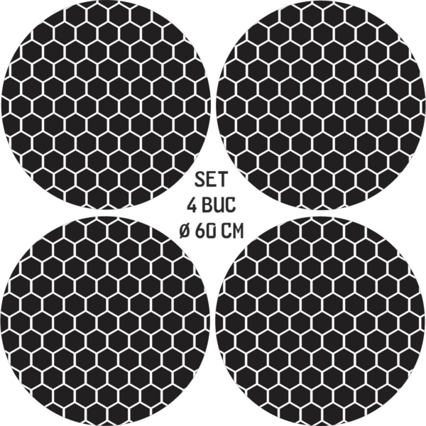 Set 4 Folii Imprimate Outdoor cu EcoSolvent, autoadezive, pentru decorarea jantelor auto, dimetru 60 cm, model FJT-26 - imagine 4