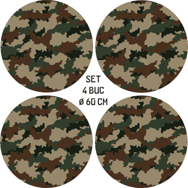 Set 4 Folii Imprimate Outdoor cu EcoSolvent, autoadezive, pentru decorarea jantelor auto, dimetru 60 cm, model FJT-27 - imagine 4