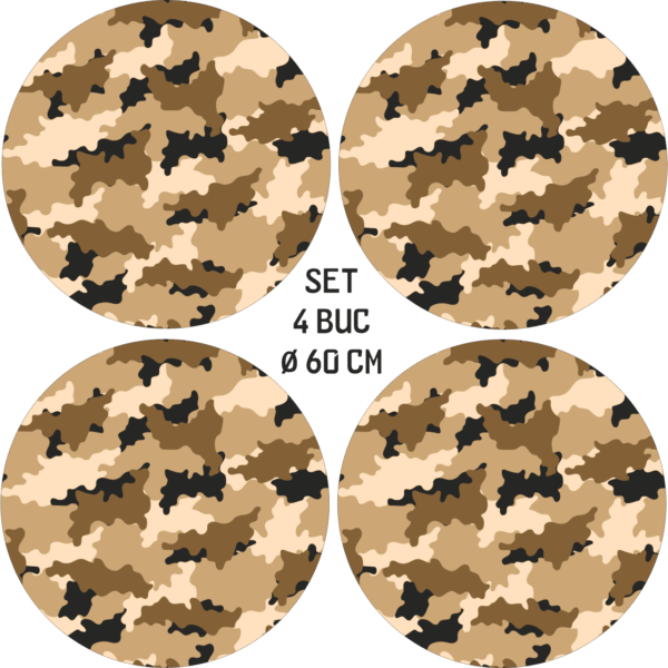 Set 4 Folii Imprimate Outdoor cu EcoSolvent, autoadezive, pentru decorarea jantelor auto, dimetru 60 cm, model FJT-28 - imagine 4