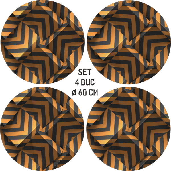 Set 4 Folii Imprimate Outdoor cu EcoSolvent, autoadezive, pentru decorarea jantelor auto, dimetru 60 cm, model FJT-30 - imagine 4