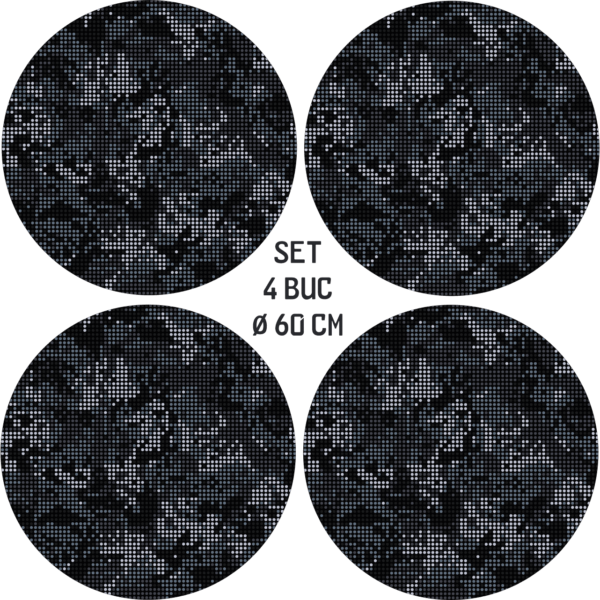 Set 4 Folii Imprimate Outdoor cu EcoSolvent, autoadezive, pentru decorarea jantelor auto, dimetru 60 cm, model FJT-31 - imagine 4