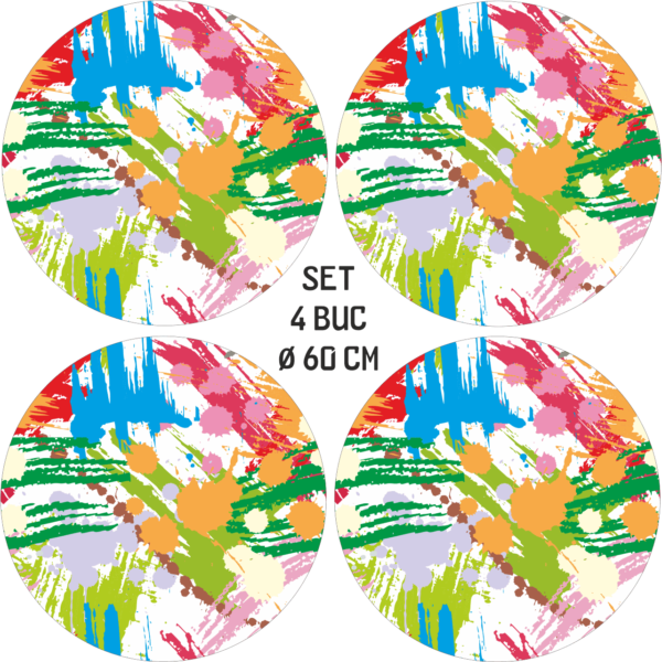 Set 4 Folii Imprimate Outdoor cu EcoSolvent, autoadezive, pentru decorarea jantelor auto, dimetru 60 cm, model FJT-33 - imagine 4