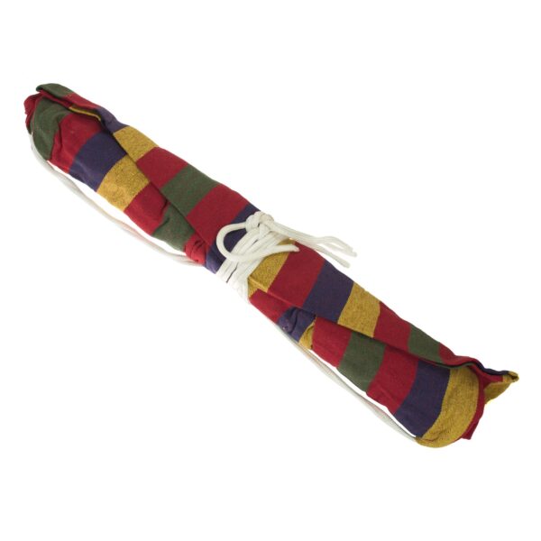 Hamac Multicolor Dublu (2 persoane), 200 x 150 cm, cu bara de 80 cm - ROSU - imagine 3