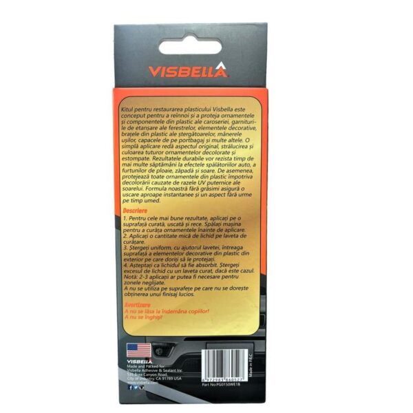 Kit restaurare, lustruire si intretinere elemente din plastic, Visbella - imagine 3