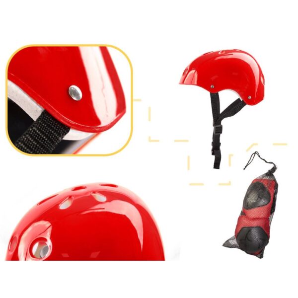 Set Protectie pentru copii, 7 piese, model SKATEBOARD, culoarea Rosie - imagine 2