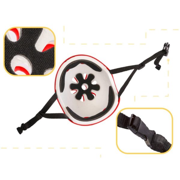 Set Protectie pentru copii, 7 piese, model SKATEBOARD, culoarea Rosie - imagine 4