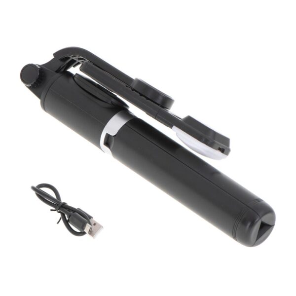 Set 3in1, Selfie Stick cu Lampa LED si Trepied, conectare Bluetooth, alimentare USB - imagine 15