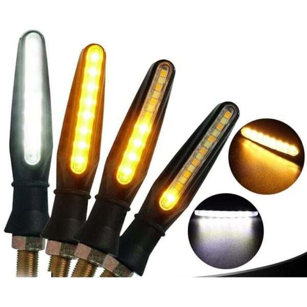 Set 2 lampi Semnalizare Moto SECVENTIALA, cu 2 functii, pozitie si semnalizare, 12V - imagine 6