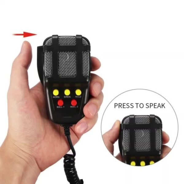Sirena Profesionala cu 5 Tonuri si Microfon, putere 100W, alimentare 12V - imagine 5