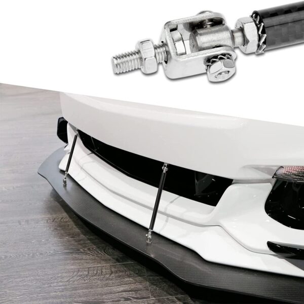 Set 2 Tije din Aluminiu reglabile pentru Consolidare Spoiler, lungime 10cm, IMITATIE CARBON - imagine 7