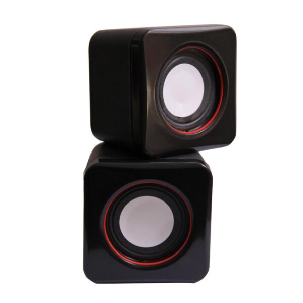 Boxe Stereo 2.0 cu conectare USB & Jack, putere 2 x 3W, culoare neagra - imagine 2
