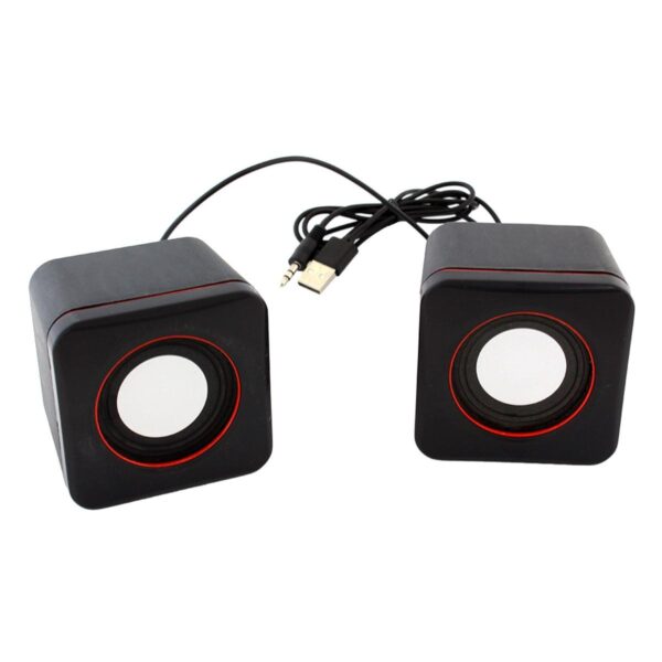Boxe Stereo 2.0 cu conectare USB & Jack, putere 2 x 3W, culoare neagra - imagine 3