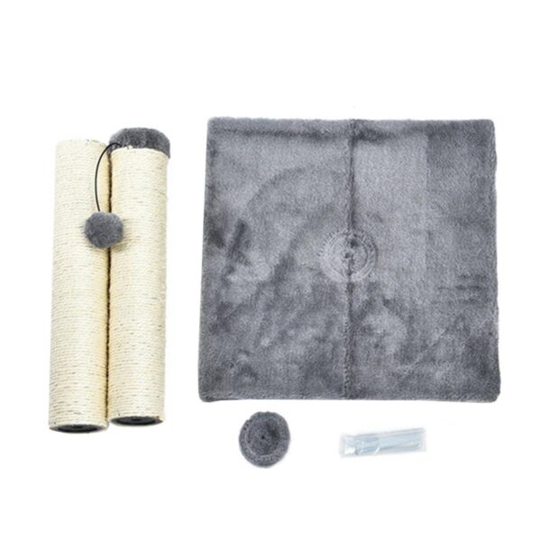 Jucarie interactiva pentru pisici, model stalp cu ciucur, 100cm, culoare bej - imagine 6