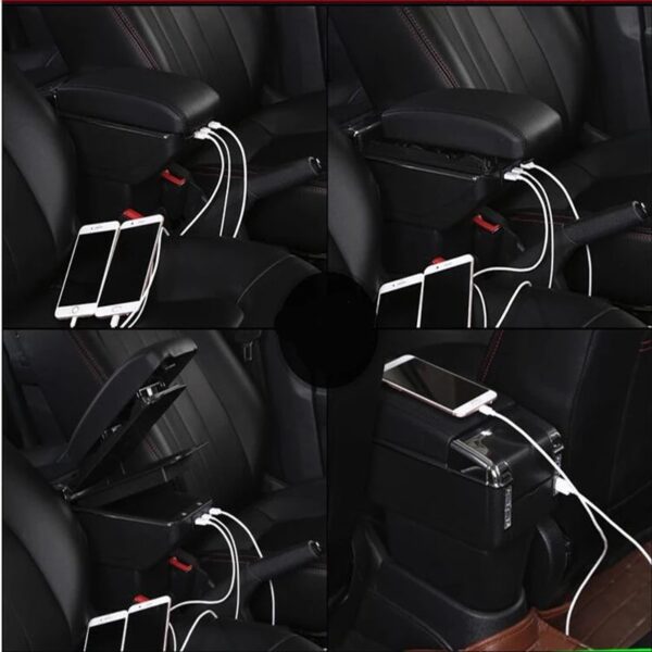 Cotiera auto Universala cu USB, iluminata LED - imagine 4