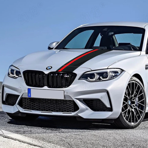 Sticker autoadeziv Tuning, model "Rally Stripe Carbon 3D", dimensiune 140 x 17 cm, culoare Negru/Rosu - imagine 5