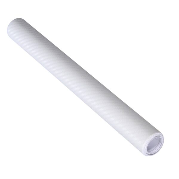 Folie colantare auto Carbon 3D - Alb (3m x 1,27m) - imagine 2