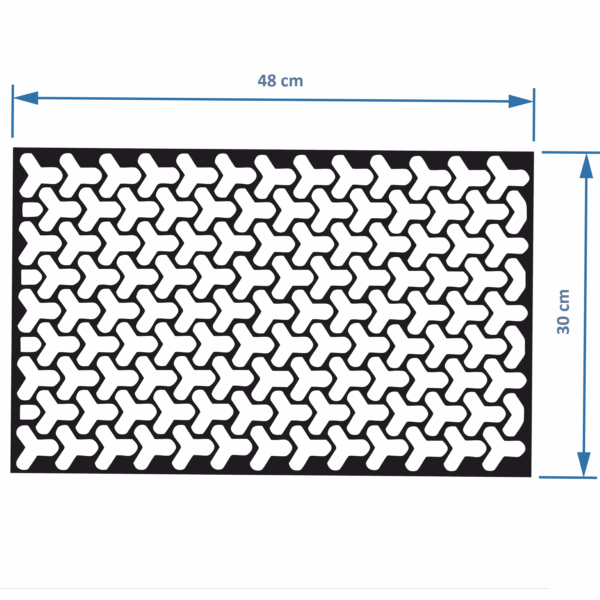 Set 2 folii autoadezive decupate pentru decorarea stopurilor auto, dimensiune 2 x 48 x 30cm, culoare Negru Mat, model HONEYCOMB TRIANGLE - imagine 6