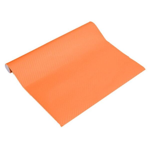 Folie colantare auto Carbon 3D - Orange (3m x 1,27m) - imagine 3