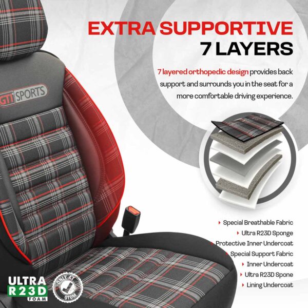 Set huse scaun auto PREMIUM, Universale, nefractionate, OTOM GTI SPORT 801 - imagine 6