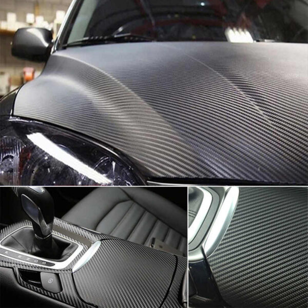Folie colantare auto Carbon 3D Negru, 3m x 1,27m - imagine 4