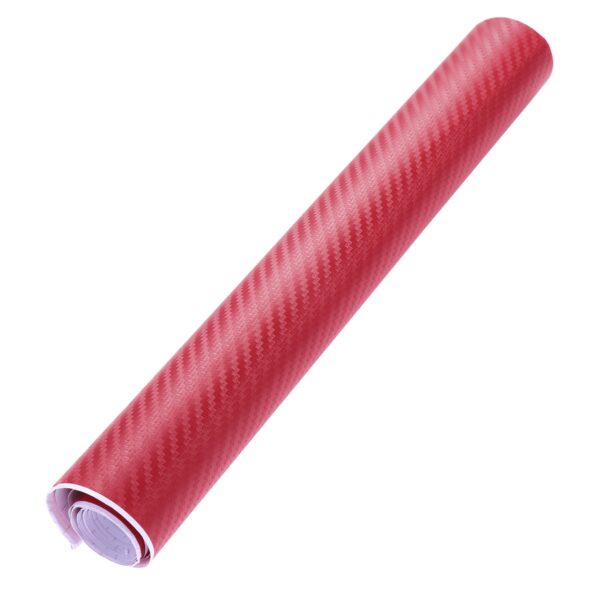 Folie colantare auto Carbon 3D - Rosu (3m x 1,27m) - imagine 2